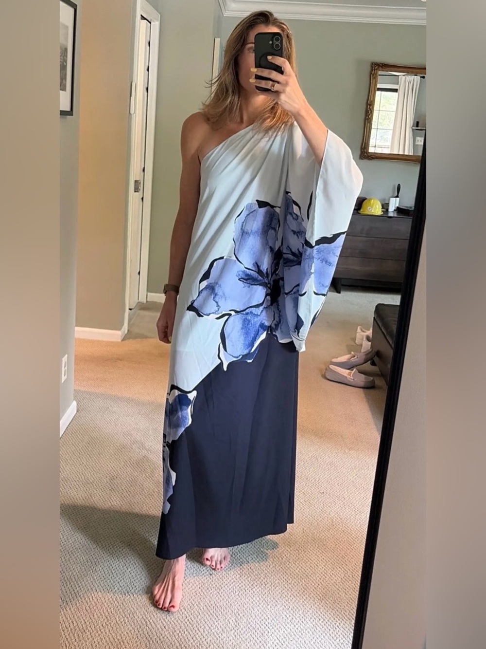 Hutch One Shoulder Satin Gown size Medium. - Picture 7 of 16